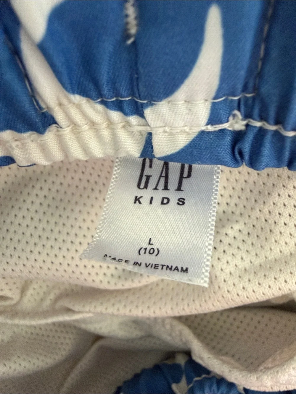 GAP Surf Boys Blue Print Swim Trunks Mesh Lined